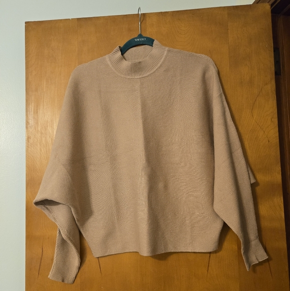 NWT Zesica Oversized Rib Knit Sweater Almond S - Picture 1 of 5